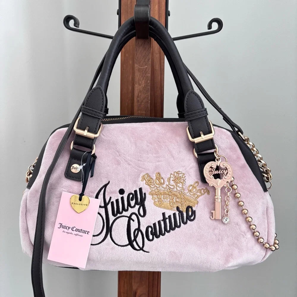 JUICY COUTURE The Key To Juicy Pink Satchel Handbag--NWT